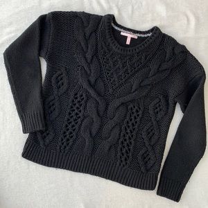 Victoria’s Secret Black Chunky Cable Knit Sweater